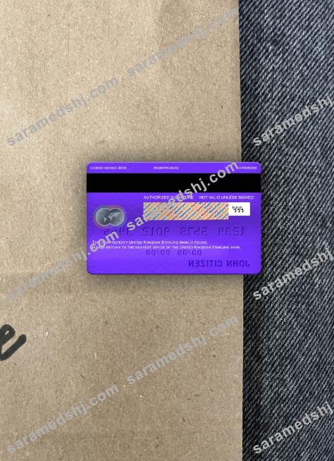 United Kingdom Starling bank mastercard photolook back